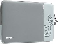 Vista 13 de Funda protectora Tomtoc 360° para MaaBook Air / MacBook Pro Retina de 13-13.3 pulgadas/iPad Pro de 12.9 pulgadas, Negro/Azul