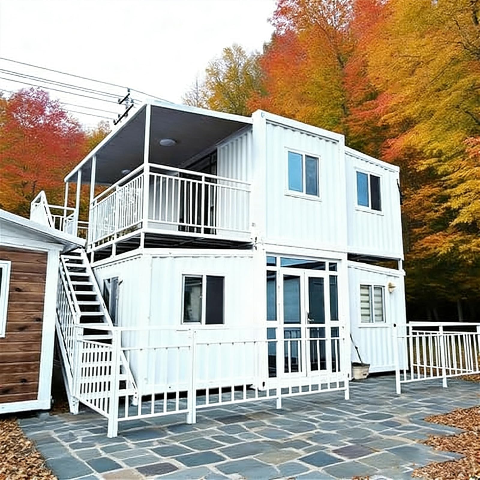 Expandable 2-Story Tiny Home – Foldable Prefab Container House, Tiny Houses to Live in for Adults with Kitchen & Bath | Mobile Modular Home for Living or Office Use