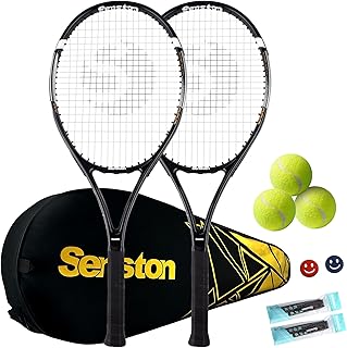 Senston Tennis Rackets for Adults 27 inch Unisex Tennis Racquets - 2 Player Tennis Racket Lightweight Set with Bag Cover, ...