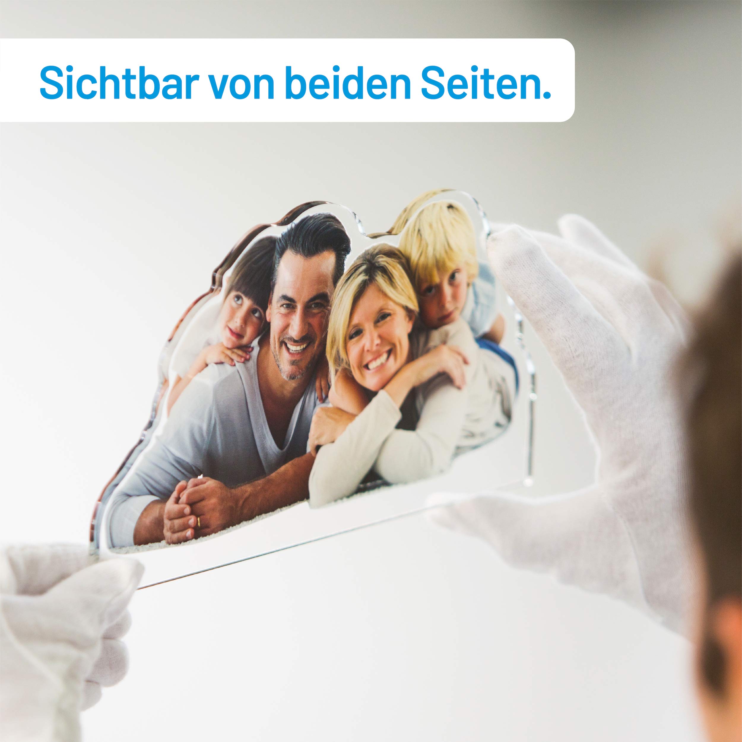 Plexipeople – Tu Foto en Vidrio acrílico – Regalos Personalizados en plexiglás Nacimiento, Boda UVM, acrílico, Blanco, L (20x25cm)