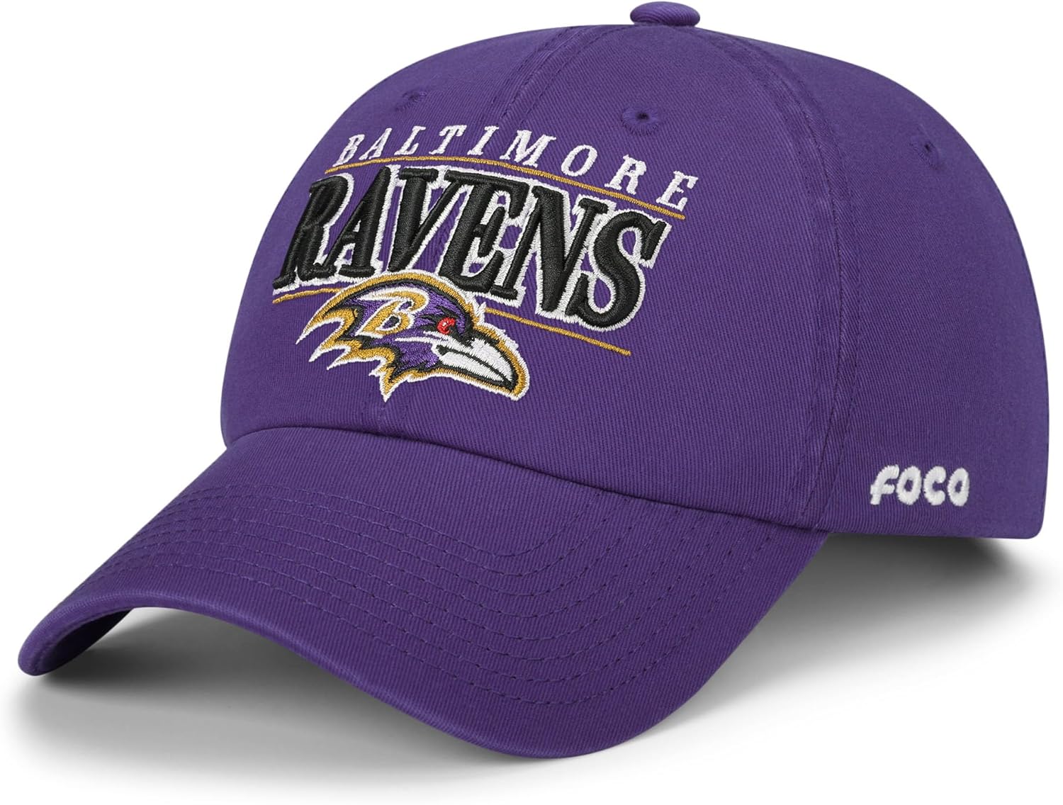 FOCO NFL Mens NFL Team Logo Signature Bars Casual Hat Caps