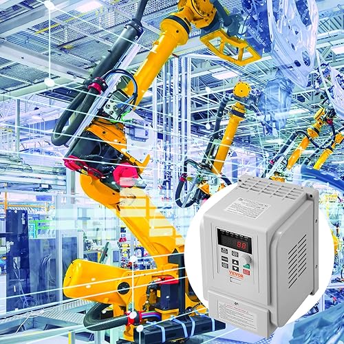 Miniatura 8 de VEVOR VFD 3HP, 2.2KW, 10A, 1 fase 220V-240V Entrada a 3 fases 220V-240V Salida Variable Frecuencia Drive, 0-400Hz VFD para control de velocidad del