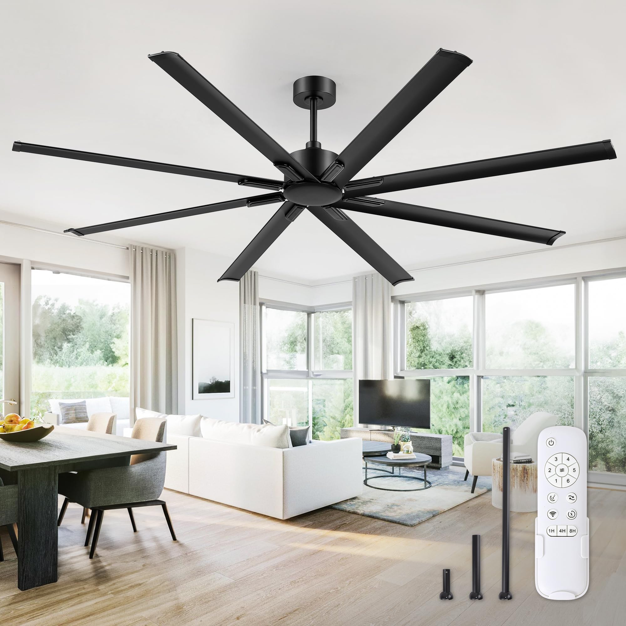 Buy ZMISHIBO 84 Inch Industrial DC Motor Ceiling Fan, Large Ceiling Fan
