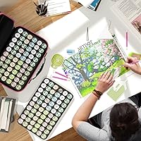 Vista 5 de ARTDOT Contenedor de almacenamiento de 120 ranuras para kits de arte de diamantes para adultos, cajas de almacenamiento portátiles de cuentas