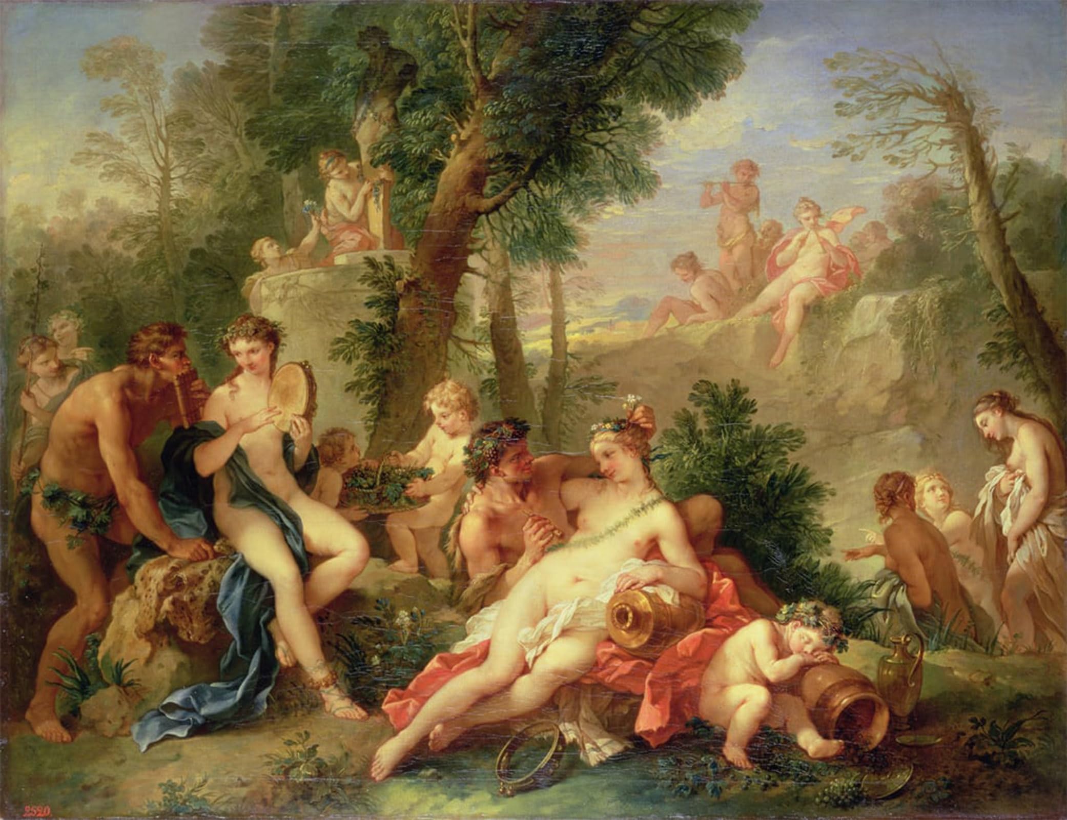 Toile murale abstraite Charles Natoire 60x90cm impression haute définition