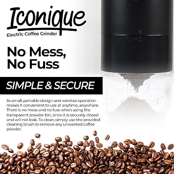 Iconique Coffee Grinder Burr Machine for Kitchen Espresso Bean Grinding