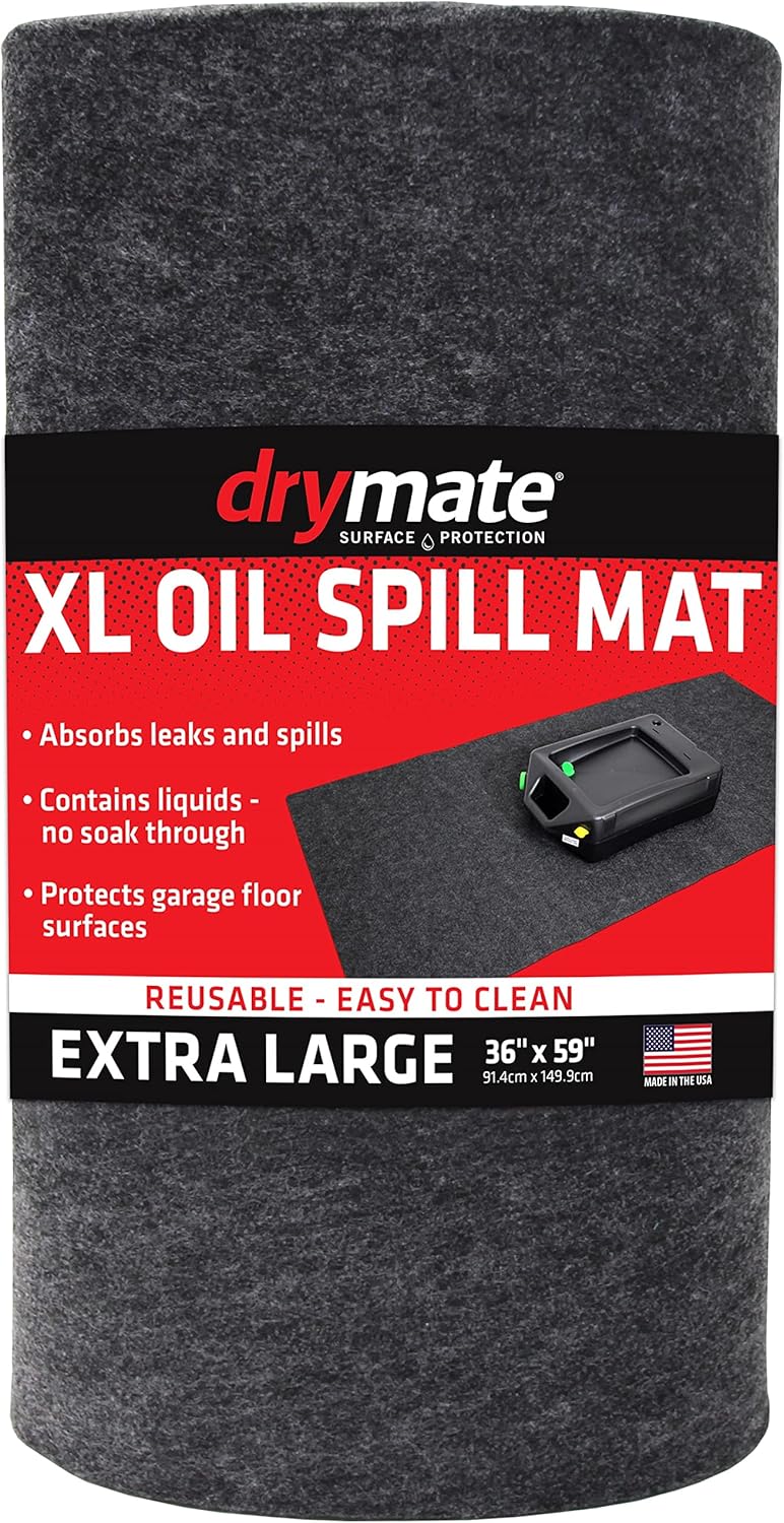 Drymate XL Oil Spill Mat (36" x 59"), Premium Absorbent Oil
