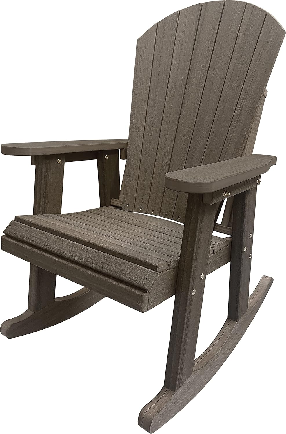 Amazon.com: DuraWeather Poly® Adirondack Porch Rocker (Coastal Grey ...