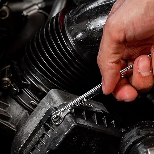 Miniatura 6 de Olsa Tools Juego de llaves combinadas SAE de 15 piezas, acero al cromo vanadio, extremo de caja de precisión de 12 puntos, irrompible