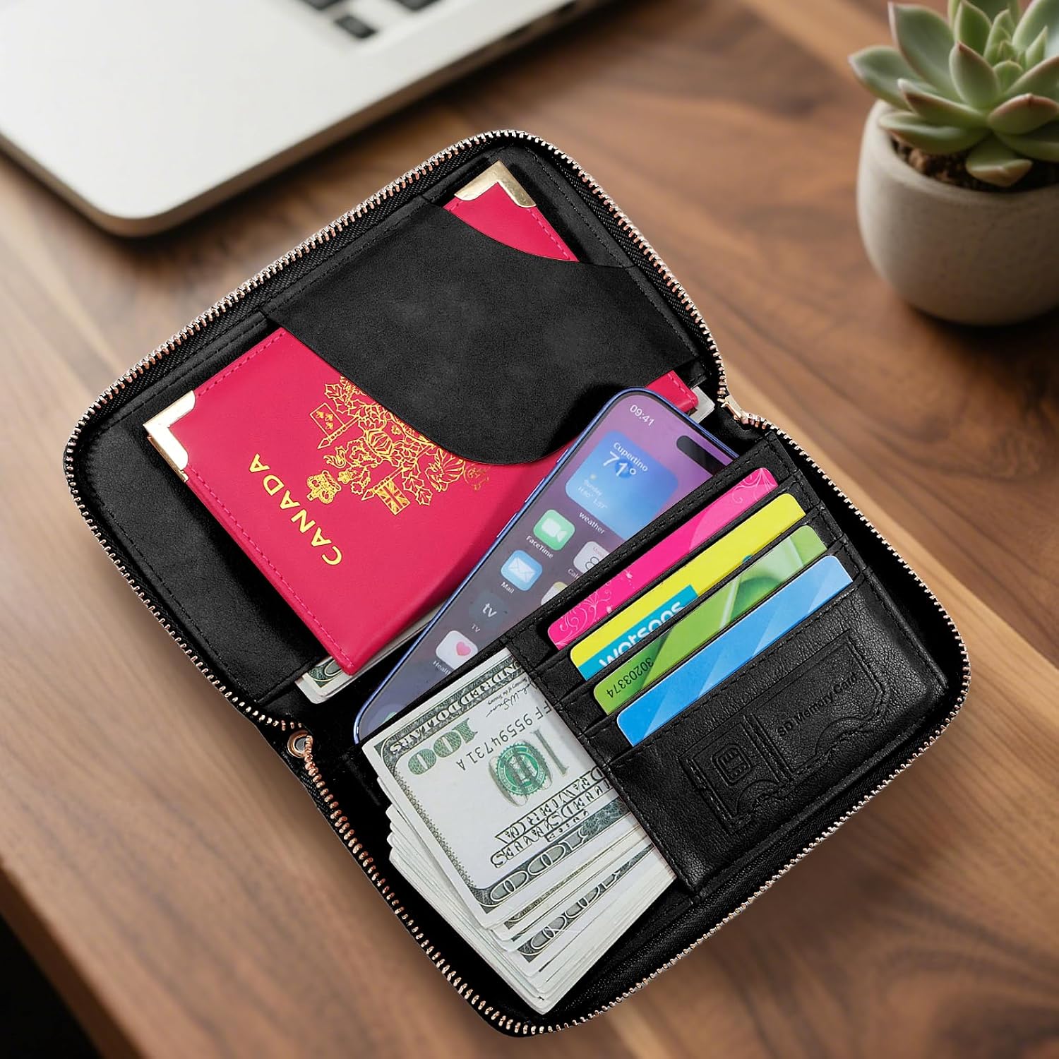 Passport Holder for Travel Essentials Passport Wallet Cover Case for Travel