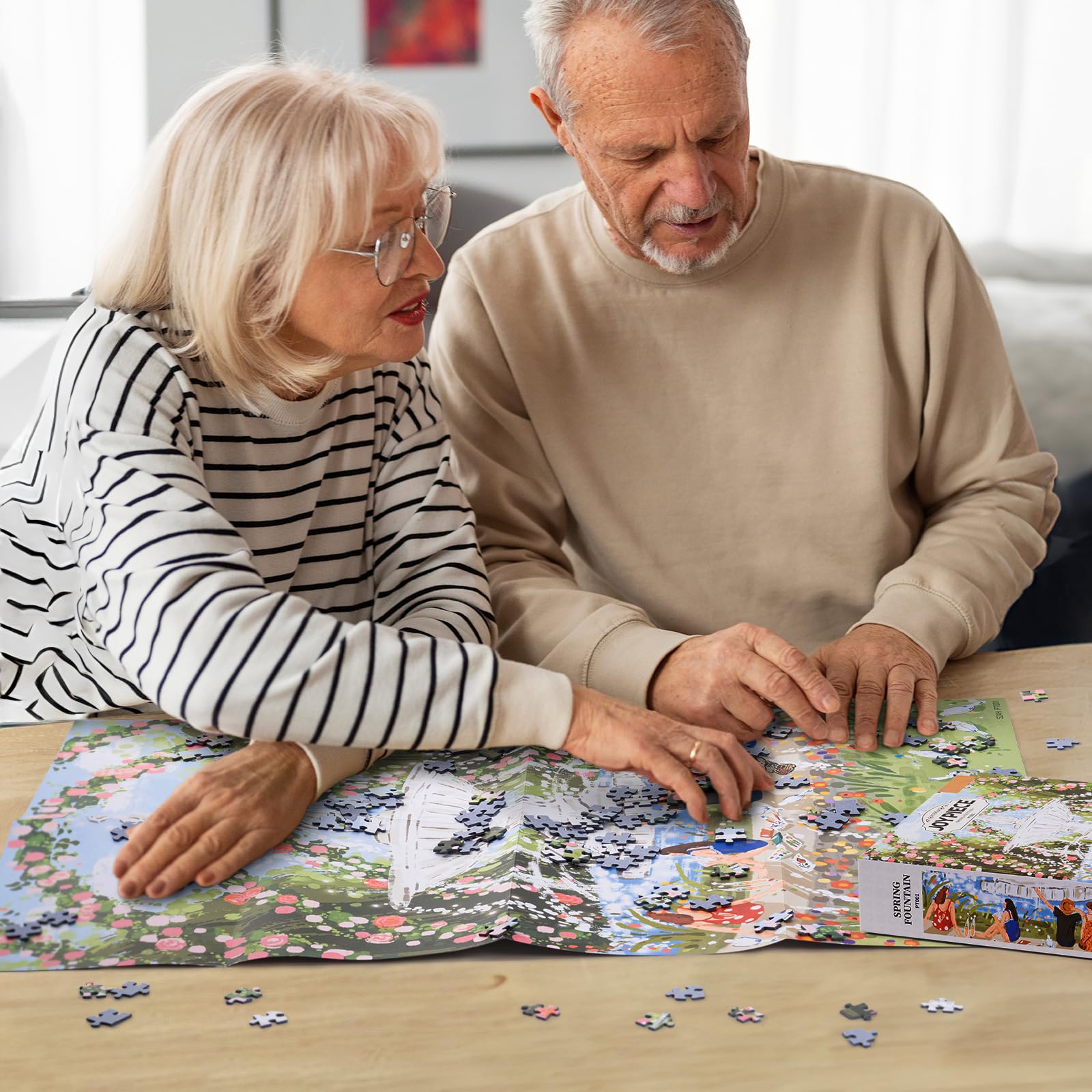 ROWOOD Puzzle da 1000 pezzi per adulti e bambini, gioco impegnativo, giocattolo educativo, puzzle regali per donne uomini, fontane