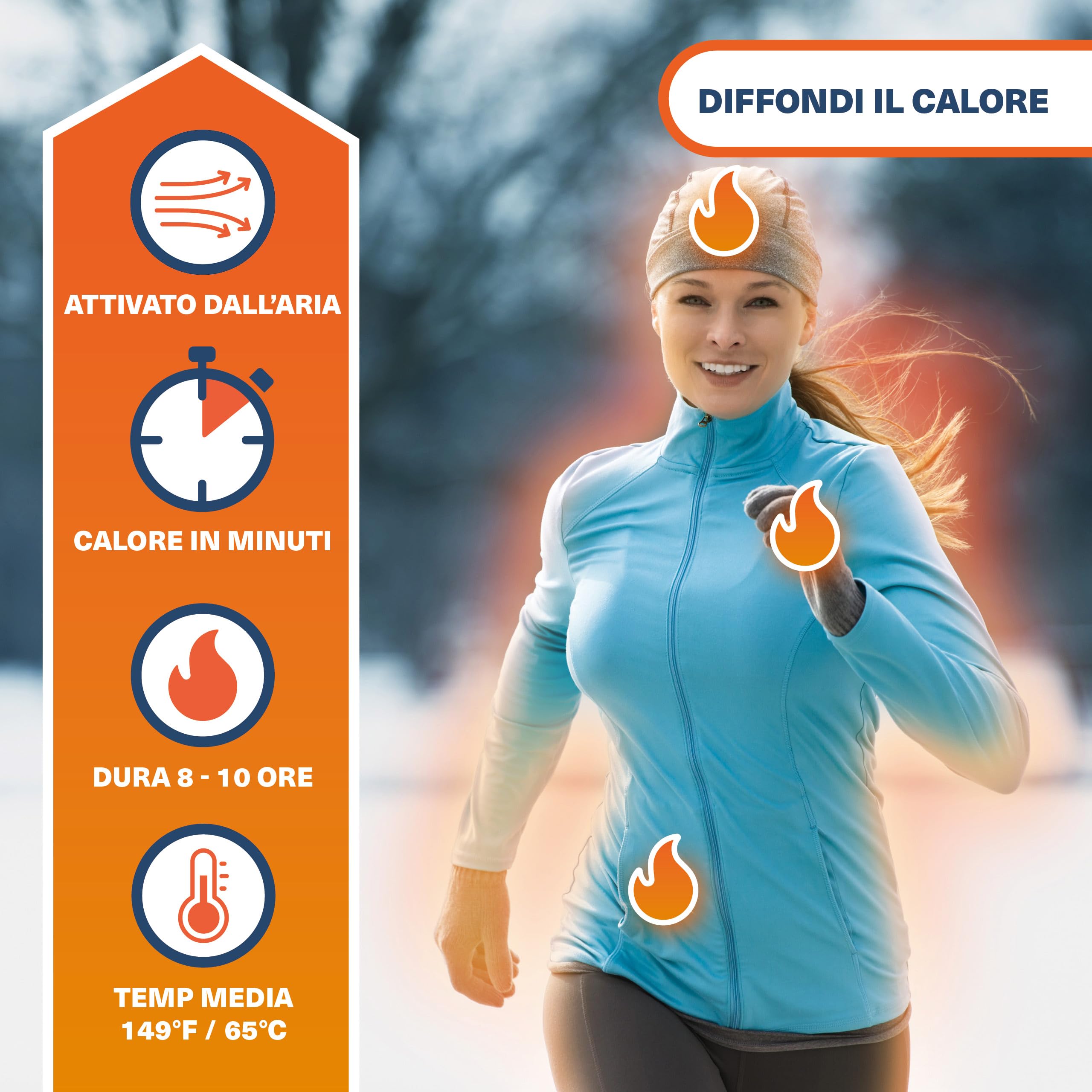 Bramble - Scaldamani riutilizzabili (10 paia, 20 in totale) - Scaldamani tascabili attivati ​​dall'aria con sacchetto richiudibile - Caldi in pochi minuti e inodori - 8 ore di calore per più utilizzi