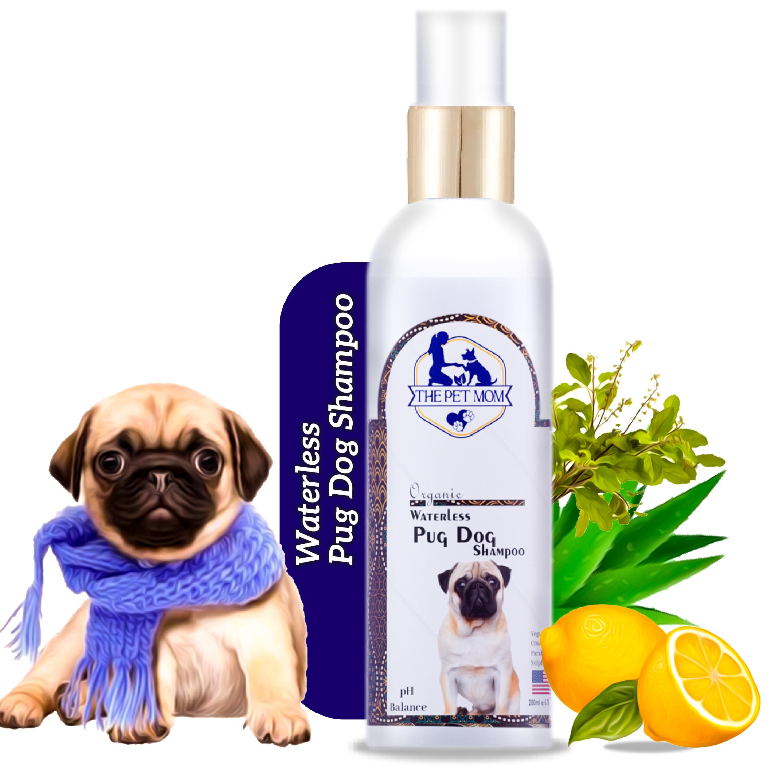 The Pet Mom Waterless Pug Dog Shampoo Dry Bath Spray | Fresh Fragrance, Cleanse, Conditioned, Smooth Coat | Easy to Use Dog Shampoo for All Dog Breed –200Ml (B0CY88Q3JD) Amazon Price History, Amazon Price Tracker