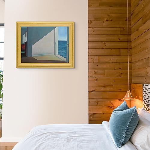 Miniatura 4 de Lost Cabin Rooms by The Sea de Edward Hopper  Lienzo en marco biselado dorado  Reproducción de pinturas de obras de arte finas  Póster decorativo