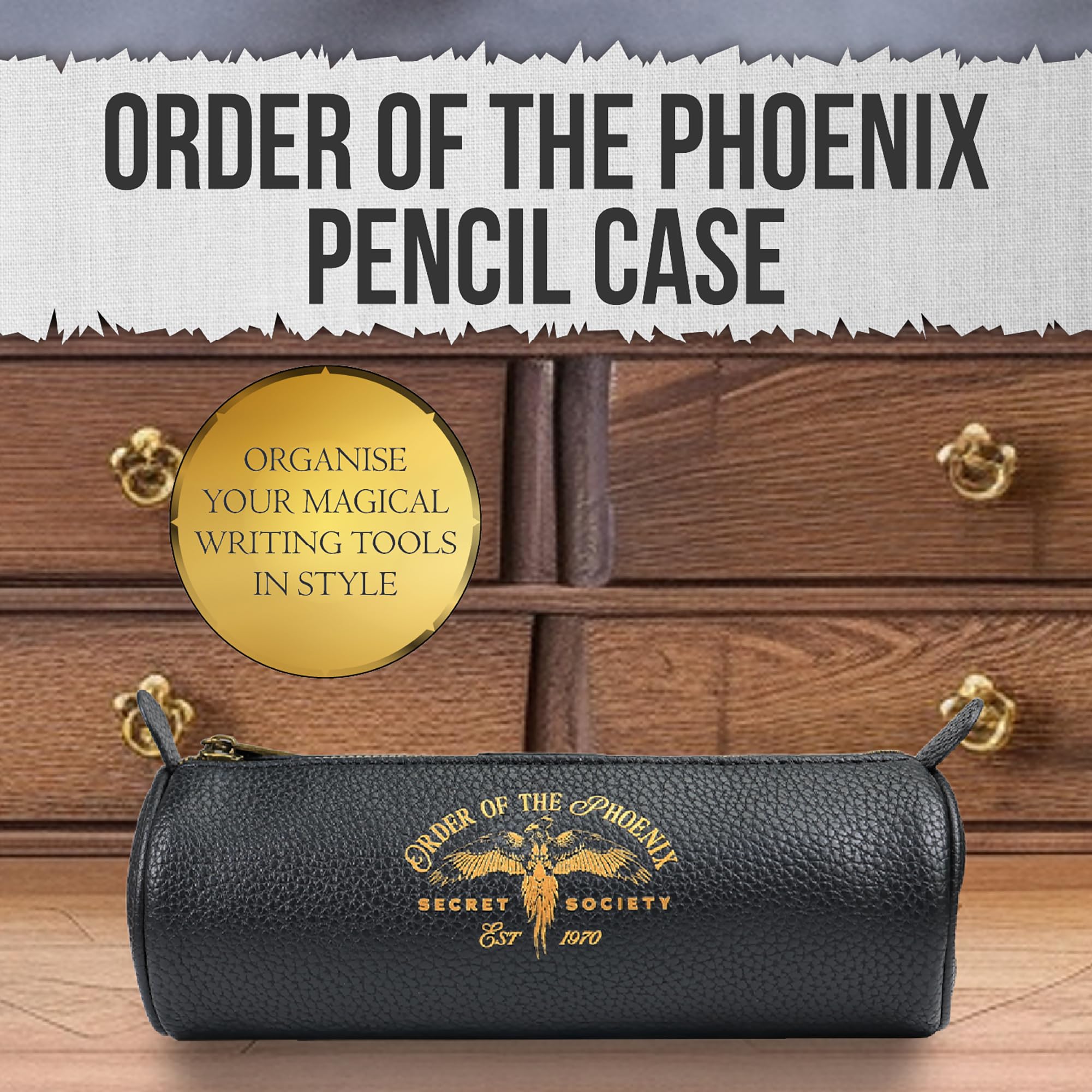 Blue Sky Studios Harry Potter Pencil Case, Premium Leather, Stationery and School Supplies, Licensed Merchandise and Gift - Image 2