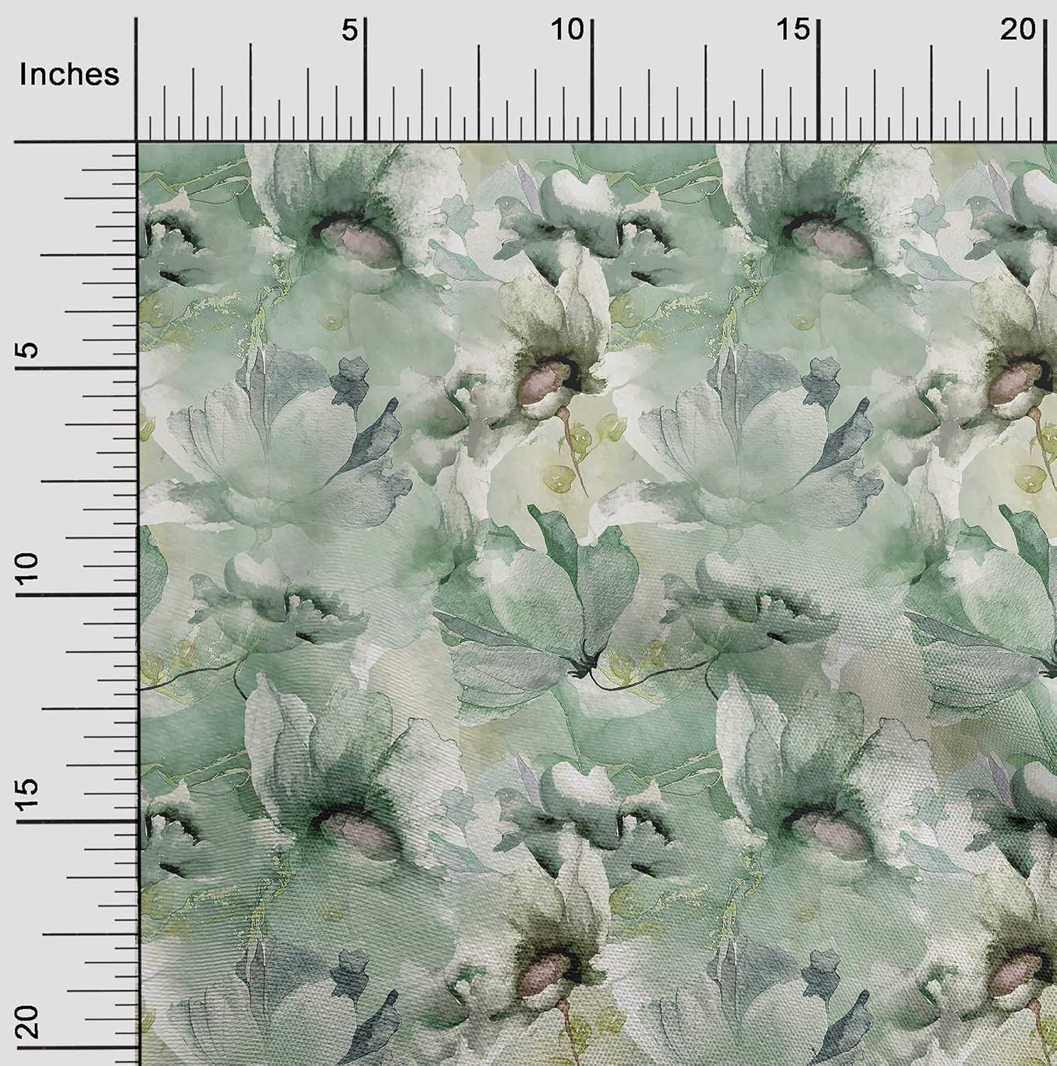 oneOone Cotton Jersey Green Fabric Flower Quilting Supplies Print Sewing Fabric by The Yard 58 Inch Wide-P6G