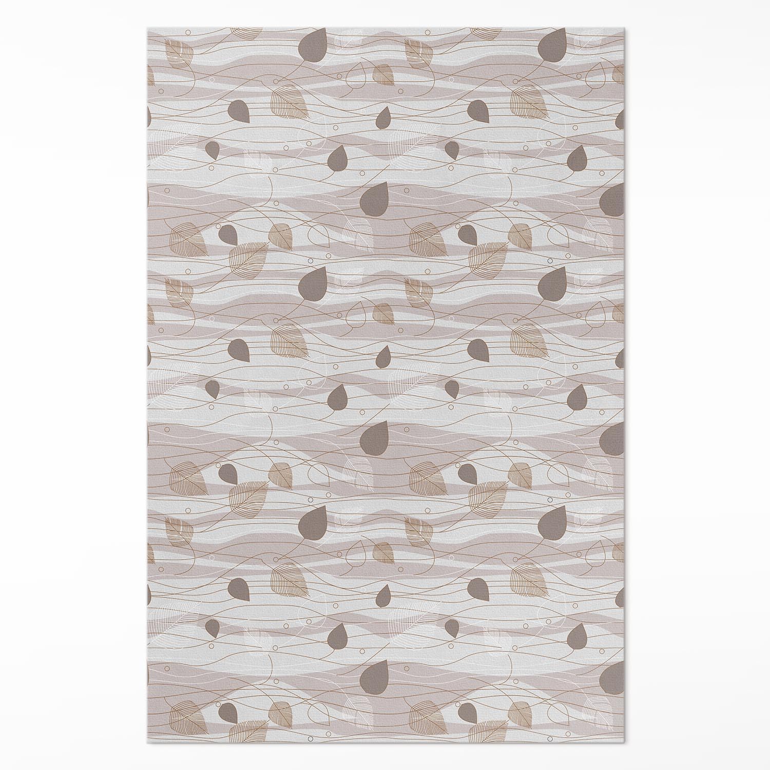 Tapis en vinyle Floorart Design haut de gamme 80x120 cm motif feuilles pour intérieur
