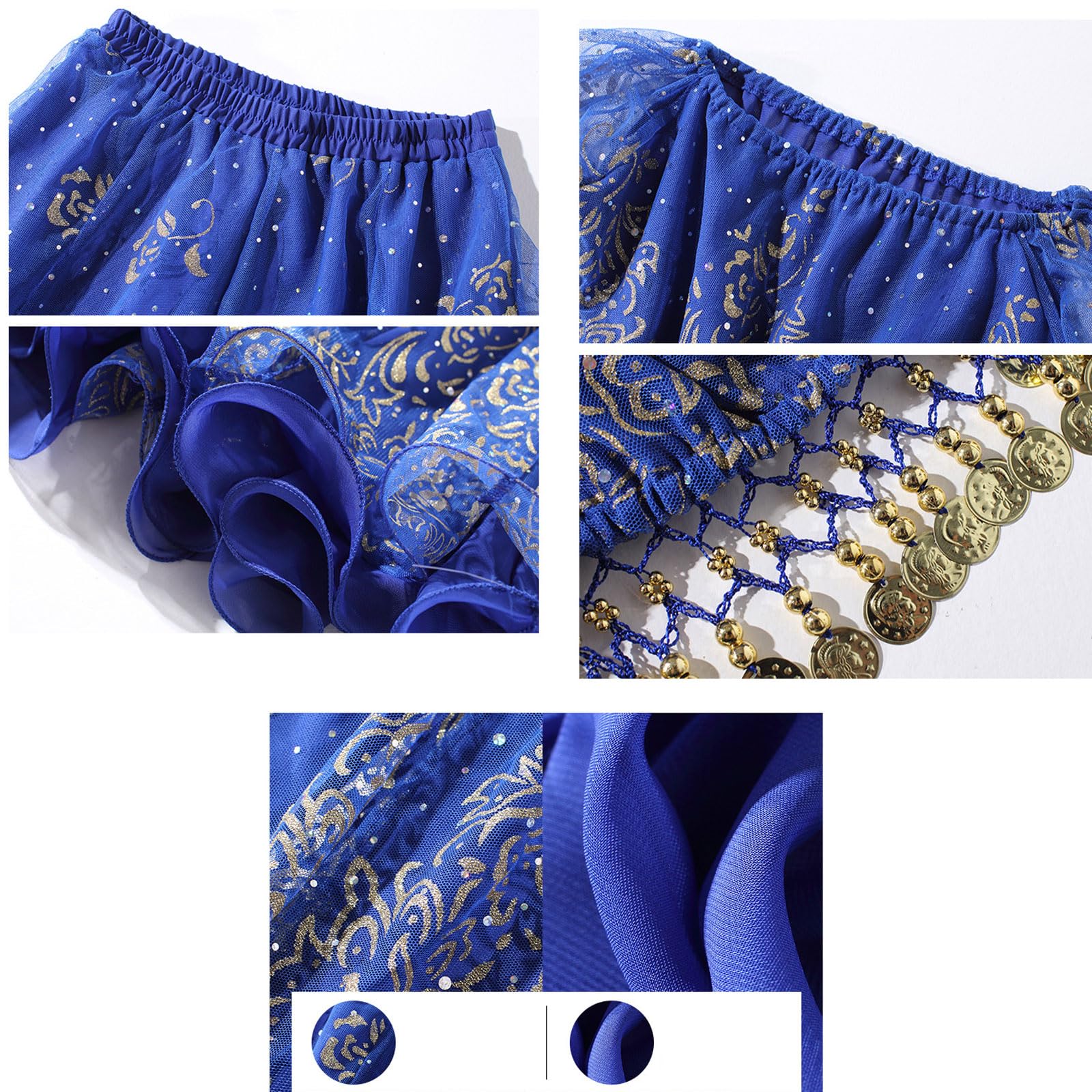 Costume da Principessa Araba da Donna, Costume per Halloween, Cosplay, Danzante Orientale, 8 pezzi