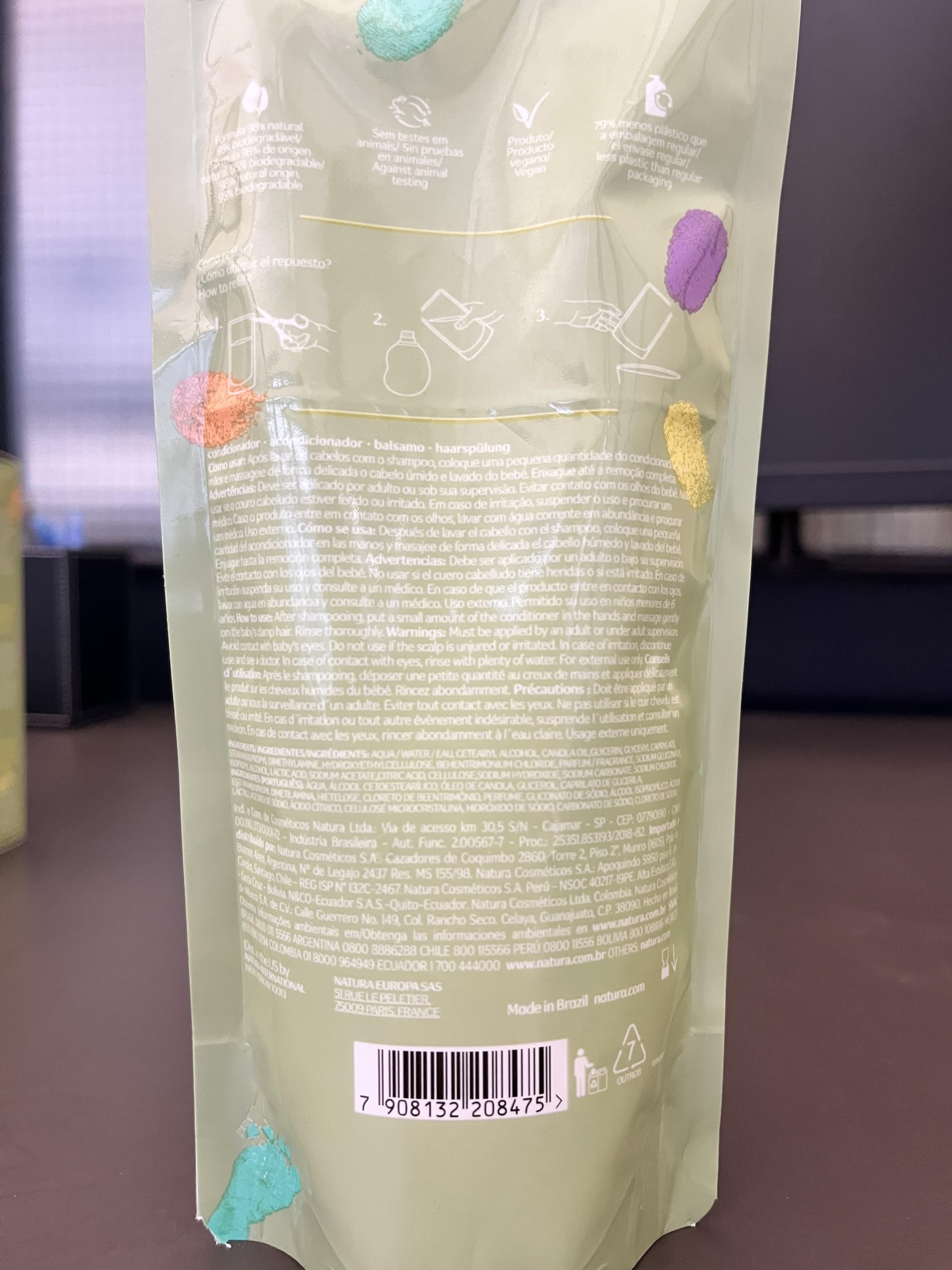 Natura - Linha Mamae e Bebe - Refil Condicionador 200 Ml - (Natura - Mom & Baby Collection - Conditioner Refill 6.76 Fl Oz)