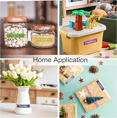 Miniatura 8 de 6 Pack Compatible with DYMO D1 COLORPOP! Label Tape Replacement for Dymo D1 Label Tape 12mm 0.47(Blue/Pink/Purple/Gold/Green/Yellow Glitter)for Dymo