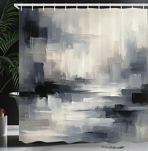 Miniatura 29 de Cortina de regadera de mundo marino, peces, estrellas de mar, formato arte moderno, decoraciones temáticas para niños para baño del hogar, Marrón