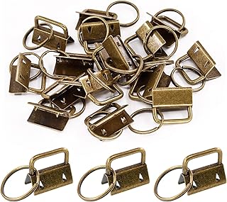Swpeet 20pcs 25mm Key Fob Hardware 1 Inch for Wristlet Keychain