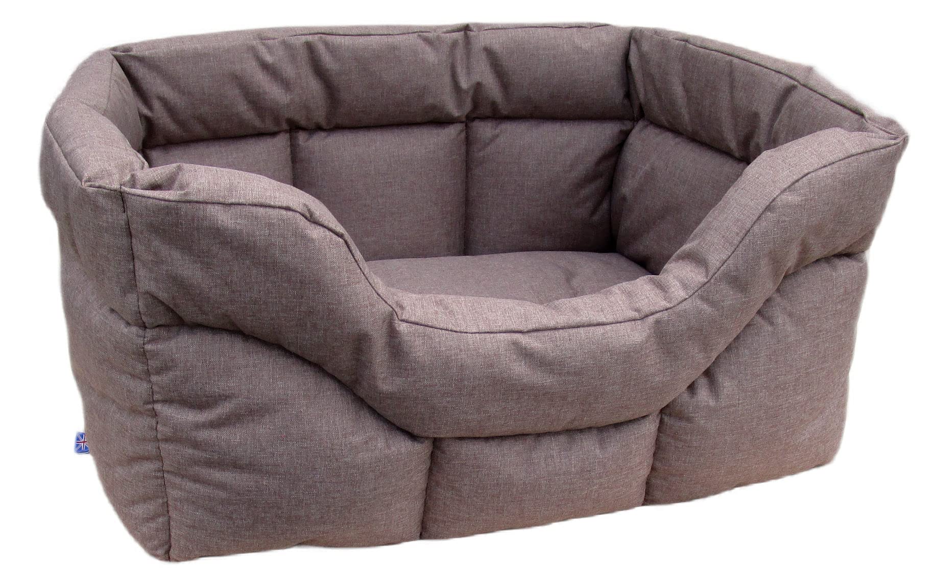 P&L Superior Pet Beds QUALITY COMFORT PRACTICALITY P&L Heavy Duty High Sided Rectangular Waterproof Dog Bed (Light Brown, L)