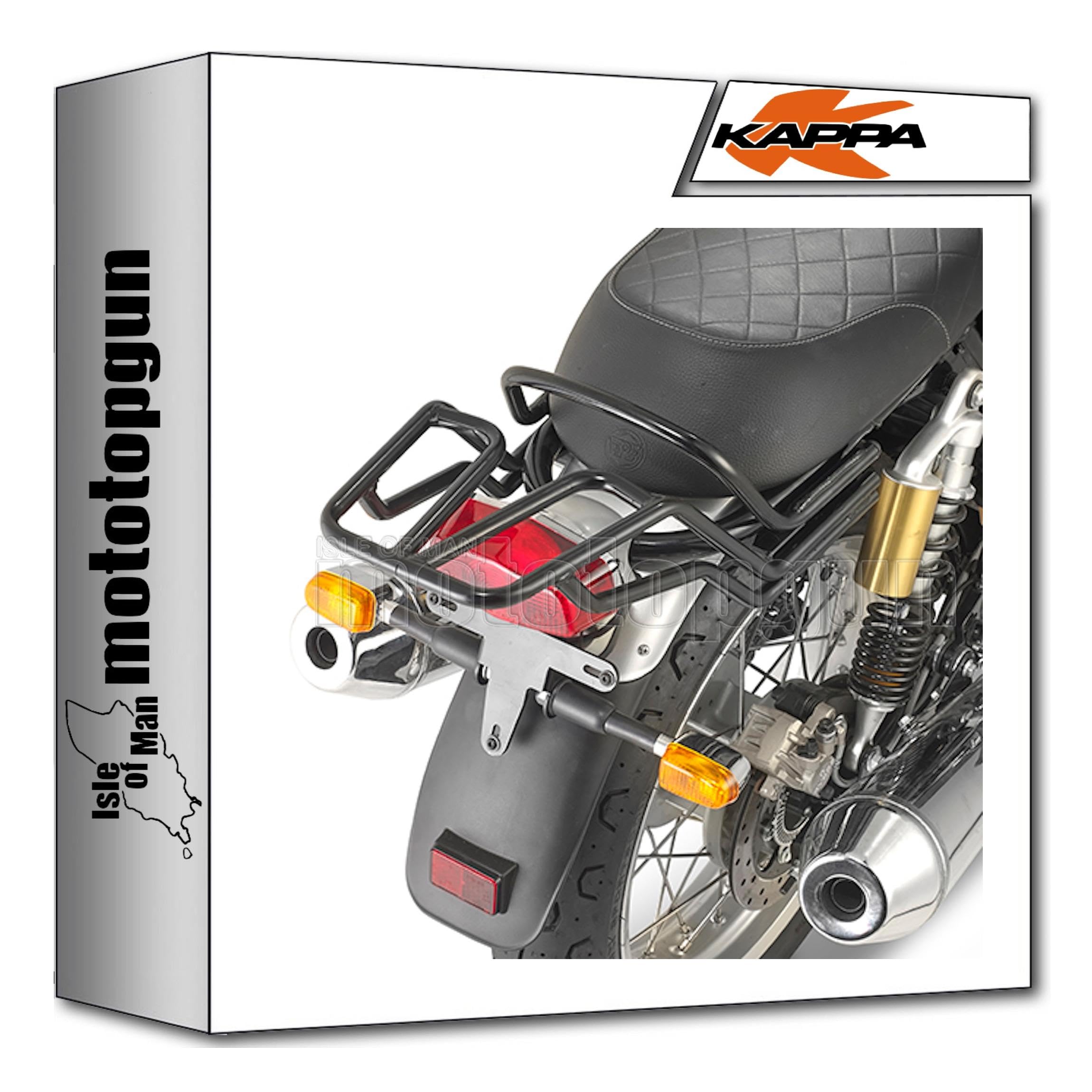 Adaptador Monolock Kappa KR9051 negro para ampliar la carga en tu Interceptor 650 3