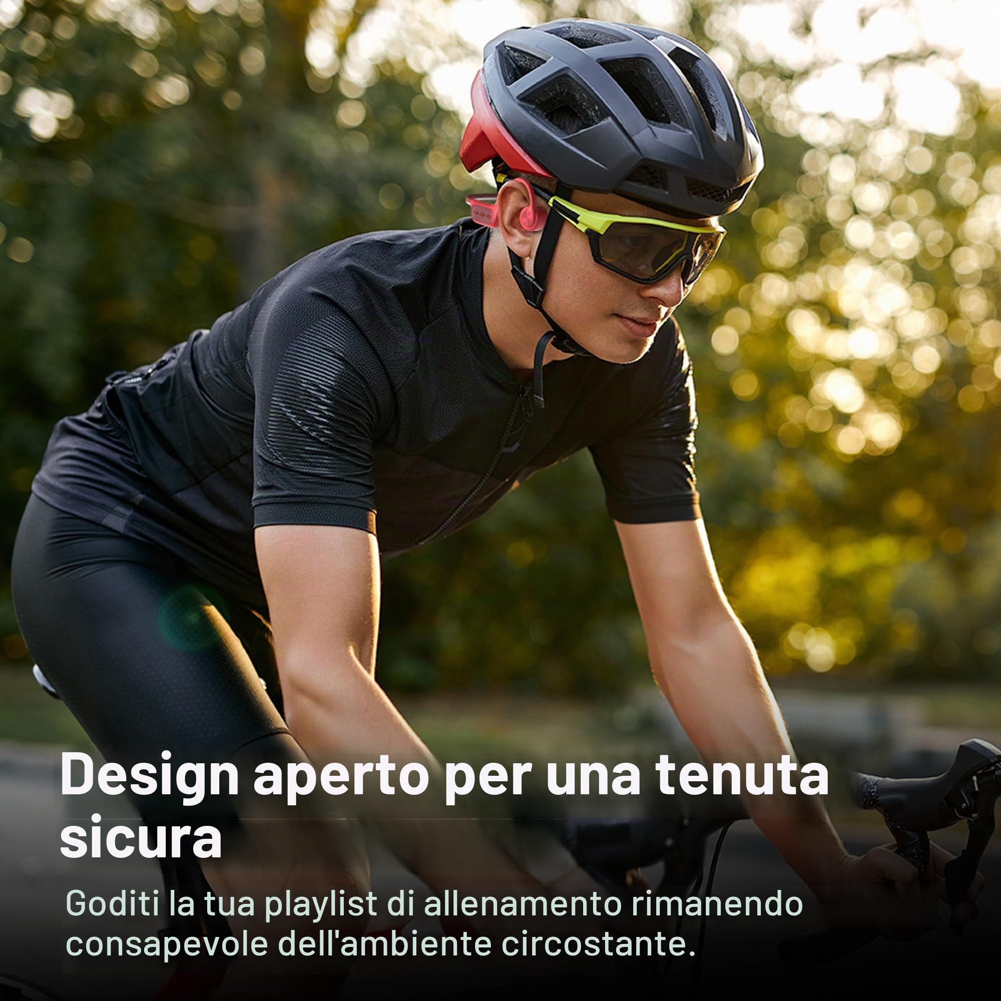 Wantek Cuffie a Conduzione Ossea Bluetooth 5.3, Auricolari Sportivi Open-Ear Wireless, Impermeabili IP68 con Memoria MP3 da 32GB, Cuffie Subacquee per Nuoto, Corsa, Ciclismo, Fitness e Surf