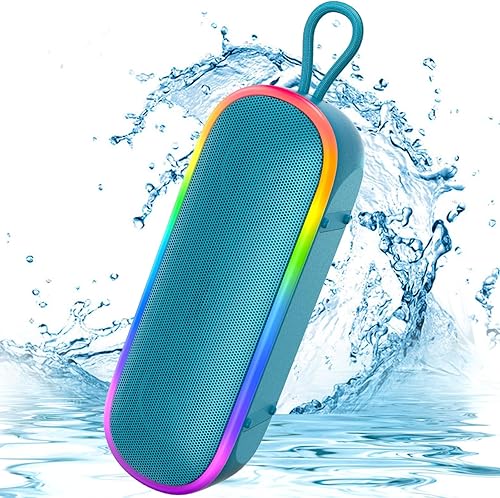 Altavoces Bluetooth, altavoz impermeable IPX7 con sonido potente de 20 W, altavoces inalámbricos portátiles con graves extrales, para playa,