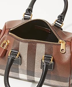 極美品●バーバリー　ショルダーバッグ　スモークチェック　PVC　ダークブラウン 楽天市場】BURBERRY バーバリー スモークドチェック ショルダーバッグ