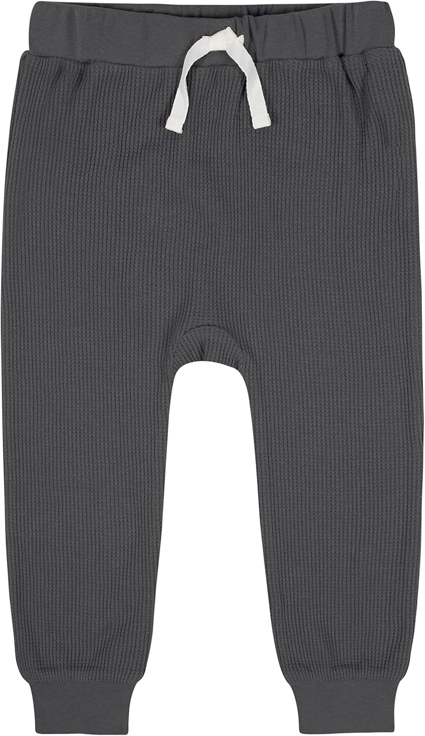 Gerber baby-boys Toddler 2-piece Waffle Hooded Top & Jogger Set - Image 4