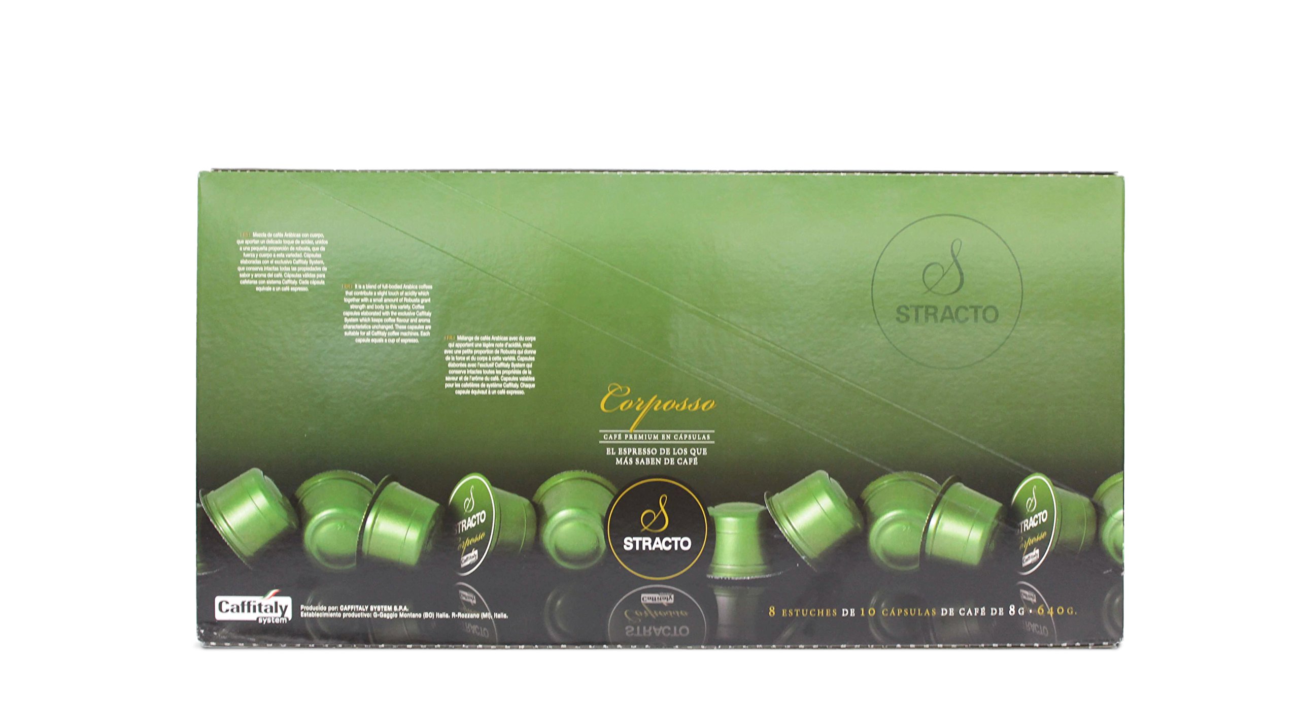 8410559080583Stracto - Cápsulas de Café - Tray Box Corposso - Estuche 80 Unidades