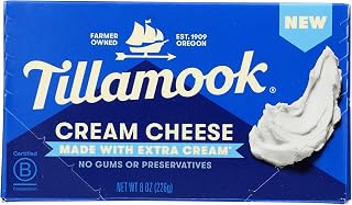 Tillamook Extra Creamy Cream Cheese, 8 oz - Rich, Smooth Dairy Spread for Bagels & Baking