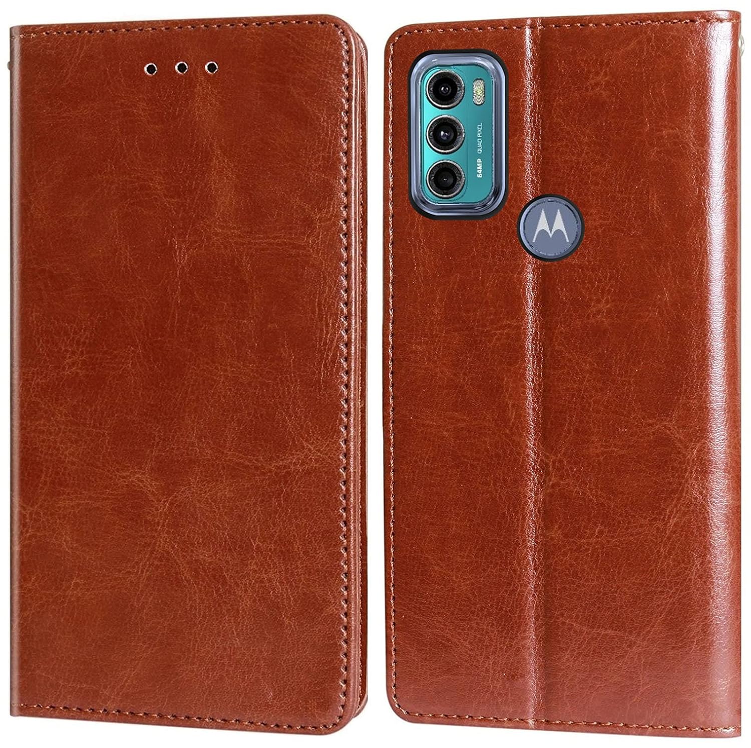 Unistuff Faux Leather Back Case Flip Cover for Motorola Moto G40 Fusion