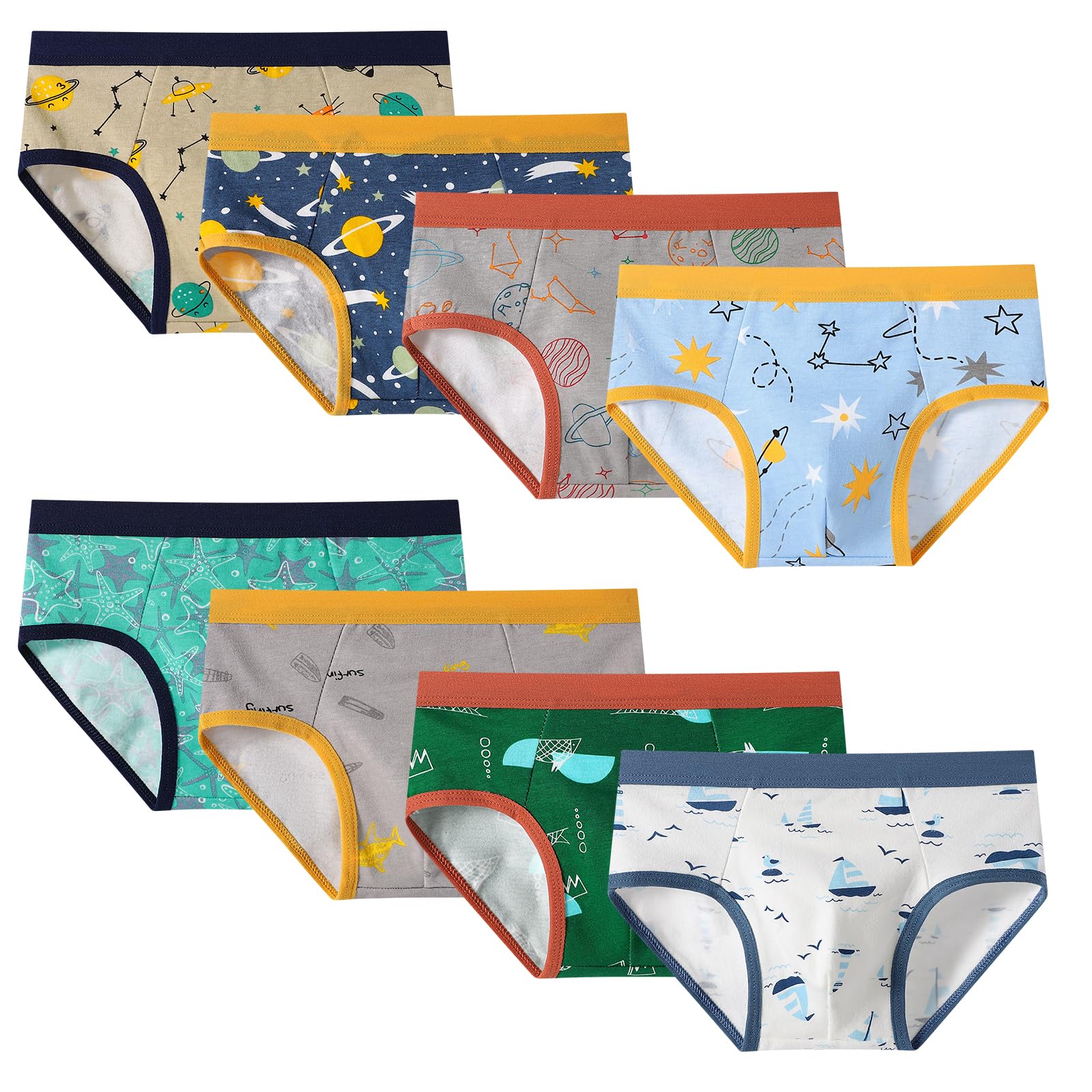 Boys Underwear Toddler Boys Briefs 8 Pack Baby Kids Cotton Underpants 3-10 Years