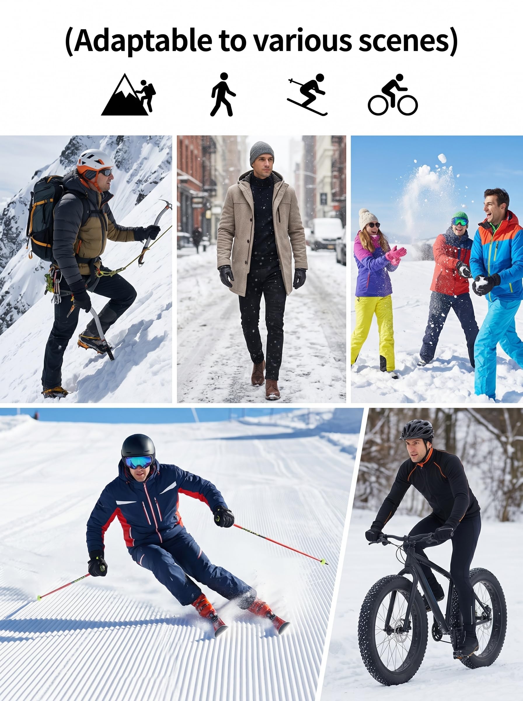 Lot de 2 sous Vetement Thermique Homme Maillot de Corps à Col Rond Manches Longues Hiver sous-Vêtements Haut Chauds Ultra Doux Base Layer
