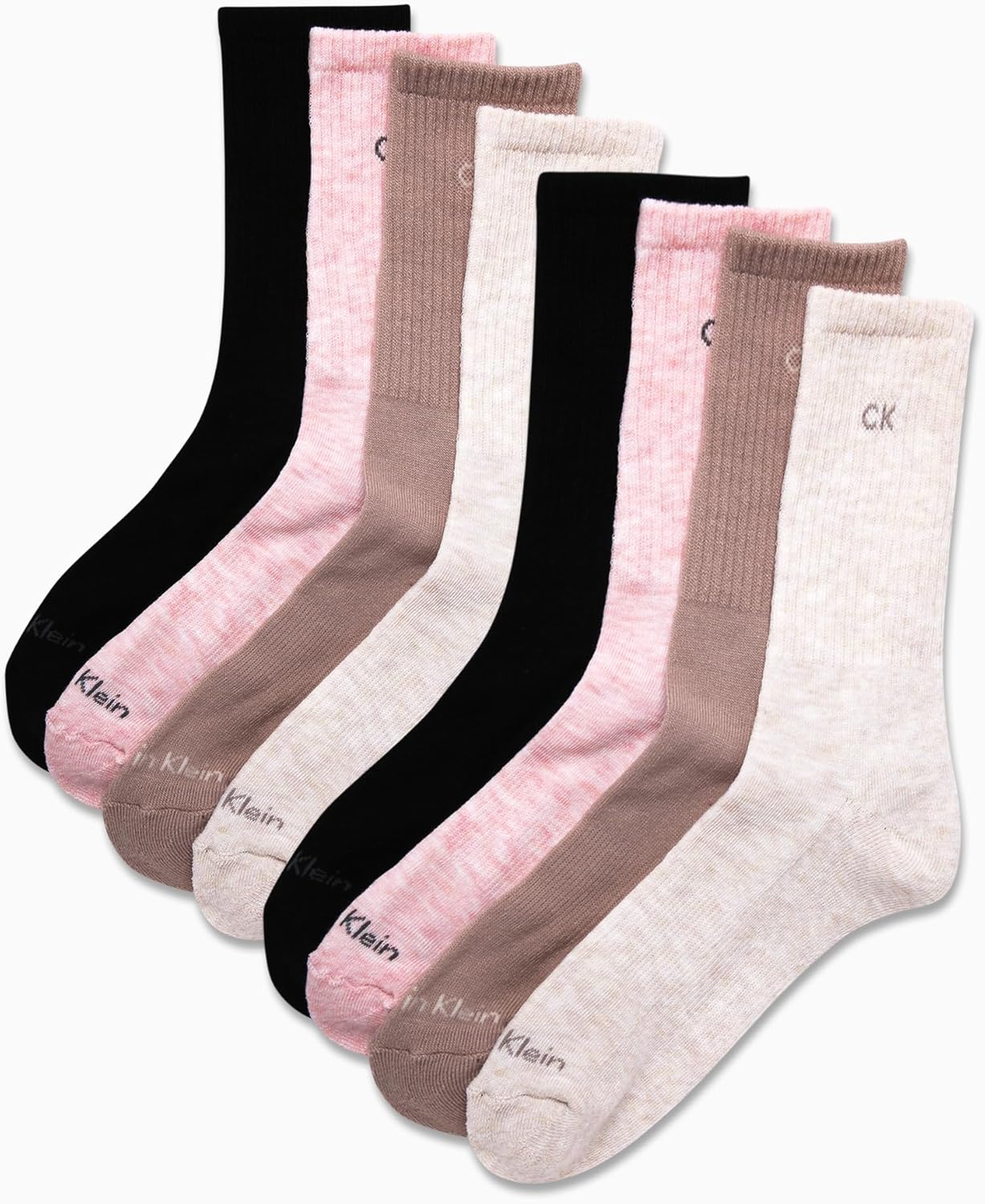 Calvin Klein Womens Crew Socks - 8 Pack Soft Cushioned Athletic Crew Socks for Women for Running and Workout - Image 3
