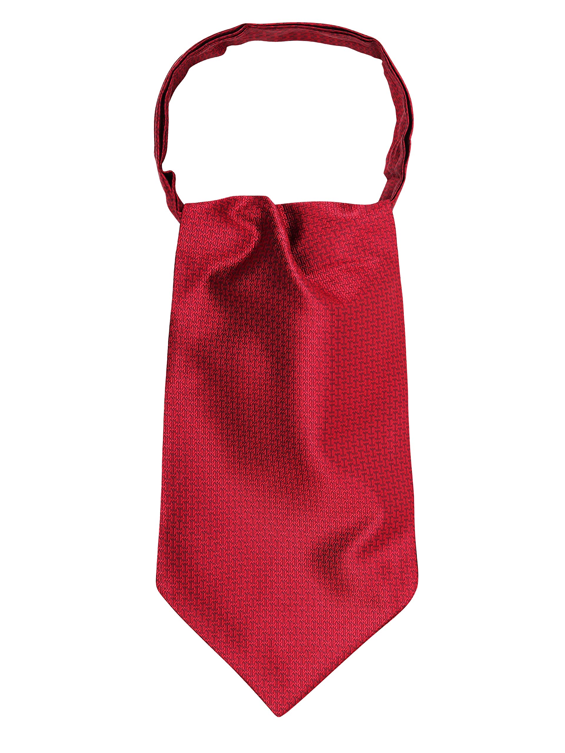 Wanying Men's N02 Striped Dark Red Retro Ascot Ties Cravat Ties Ascot Neckties Chic For Gentleman - Striped Dark Red