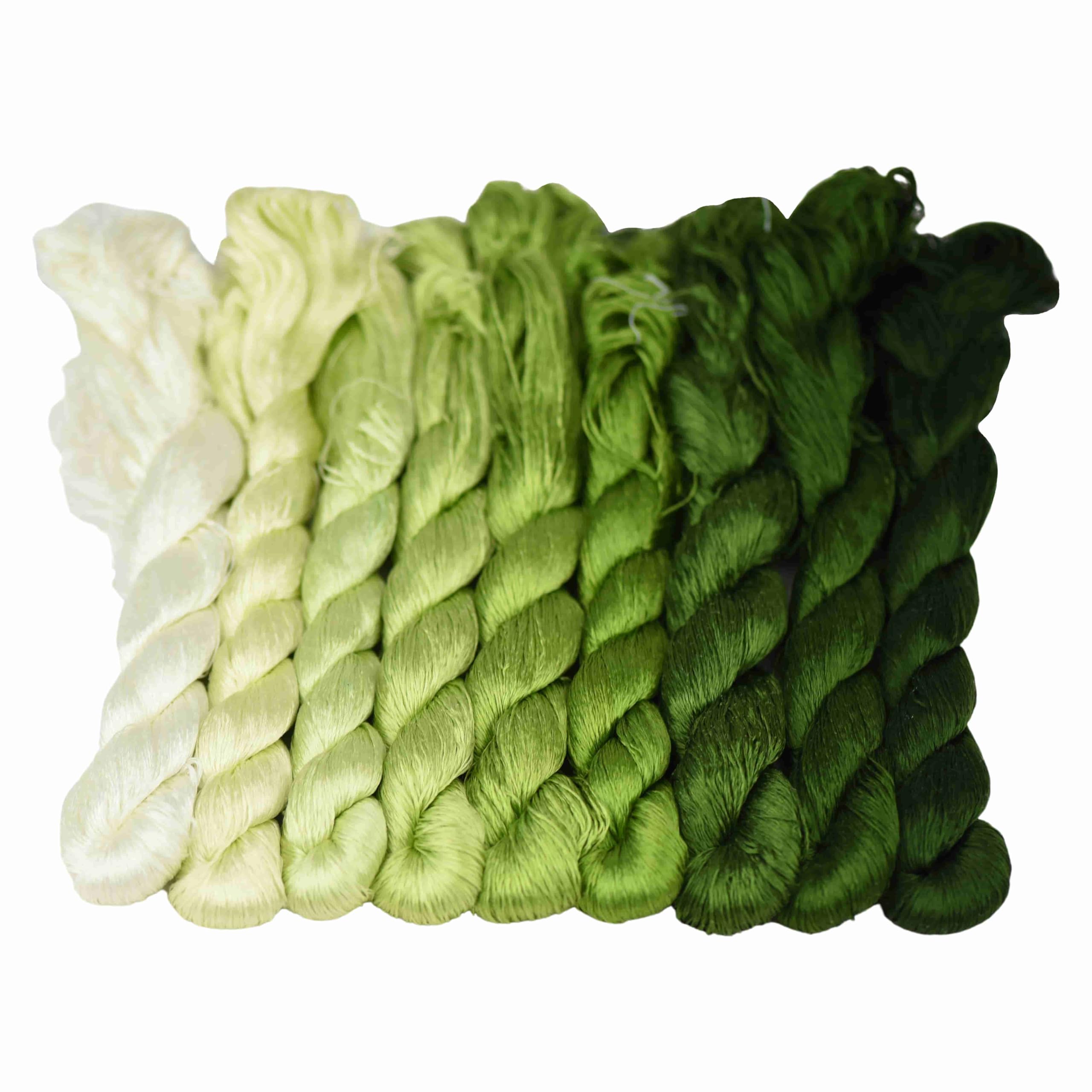 MINGGUXIUYI Natural 100% Silk Thread, Handmade Embroidery Thread, Silk Embroidery Thread 990 Metres, 9 Colors (107)