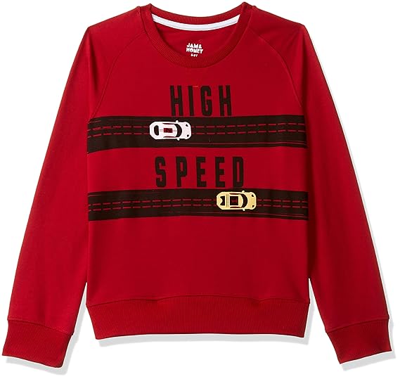 Amazon Brand - Jam & Honey Boys Lightweight Sweatshirt