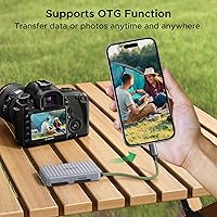 Vista 4 de UGREEN Lector de tarjetas SD USB C con soporte para tarjetas SD, adaptador de lector de tarjetas de memoria de alta velocidad con soporte de 4