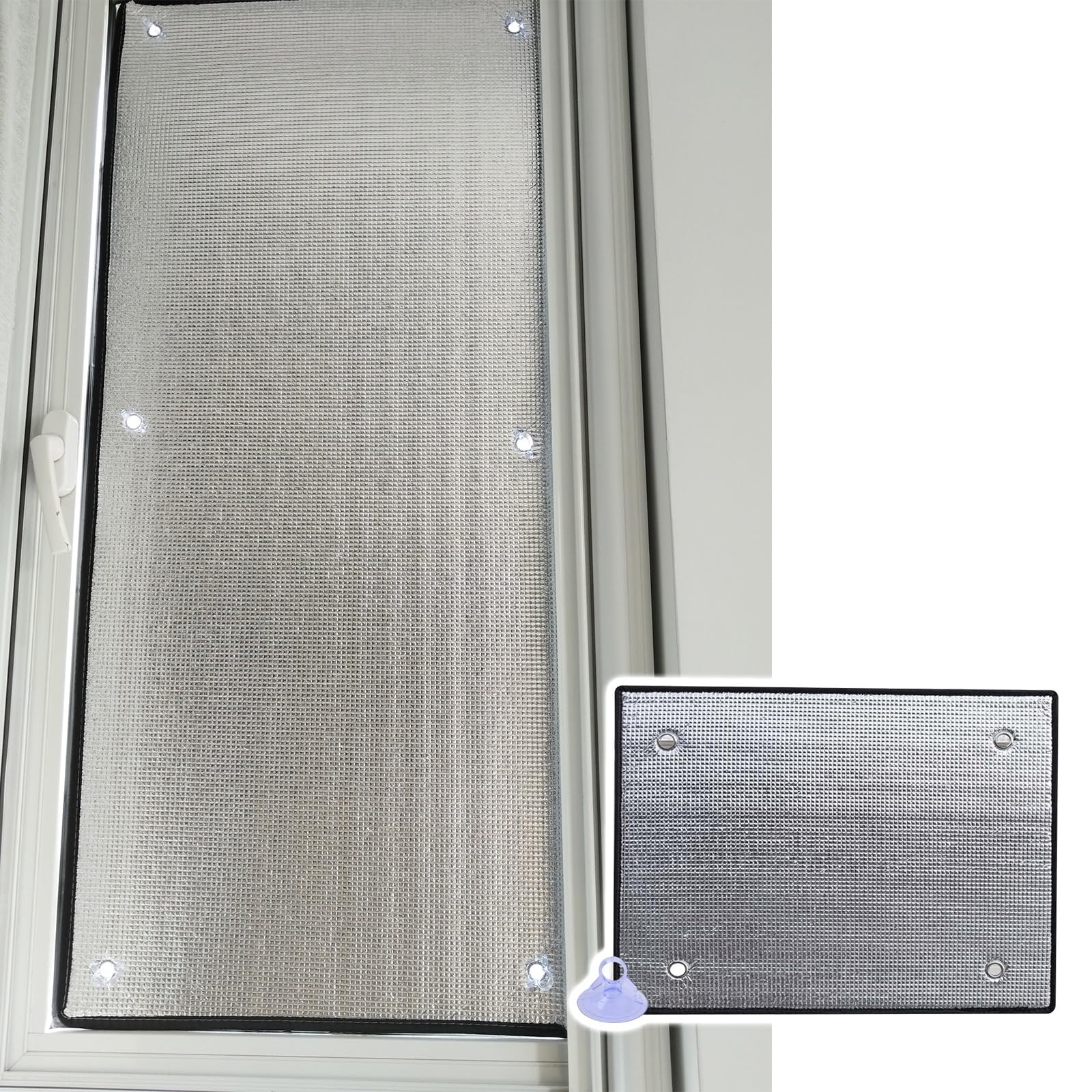 Customizable 8mm Blackout Window Film - Heat Insulation & U-V Protection for Home & Car Windows(20x67in)