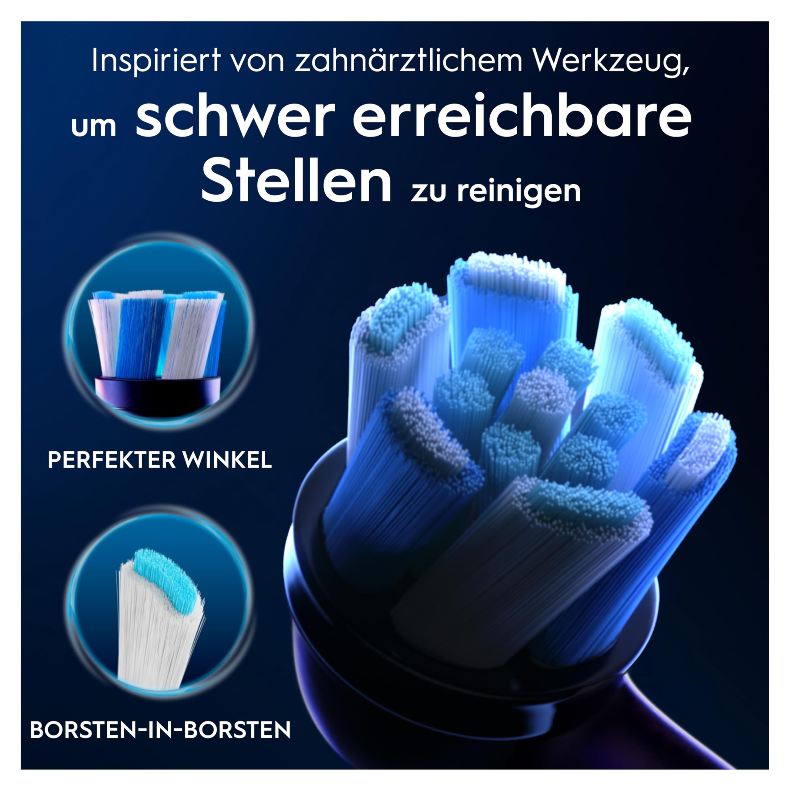 Oral-B iO Aufsteckbürsten Ultimative Reinigung, Schwarz, 8 Stück | Original Zahnbürstenaufsatz für Elektrische Zahnbürste, Zahnbürstenköpfe für Tiefenreinigung Und Plaqueentfernung