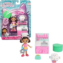 DREAMWORKS GABBY'S DOLLHOUSE - Cat-tivity Lunch and Munch - Kitchen Set with Gabby and Kuchi Accessories Surprise Box and Furniture Suitable for Children from 3 Years