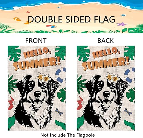 Miniatura 3 de Bandera de jardín del Día de San Patricio, pastor australiano, tréboles, tréboles, vertical, doble cara, decoración de patio al aire libre, 12.5 x