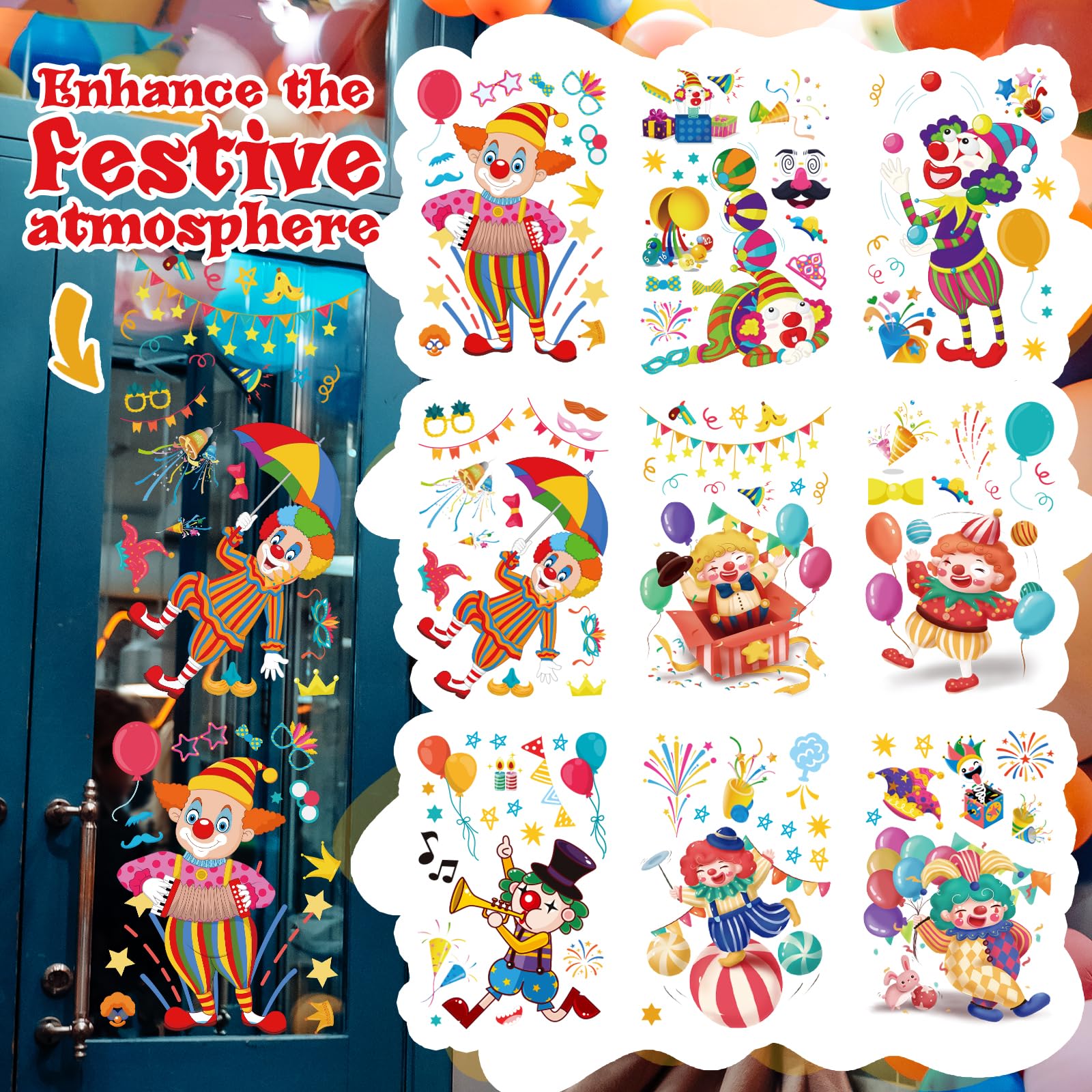 Carnavalsticker raamsticker carnaval herbruikbaar Carnavalsticker raamsticker carnaval herbruikbaar
