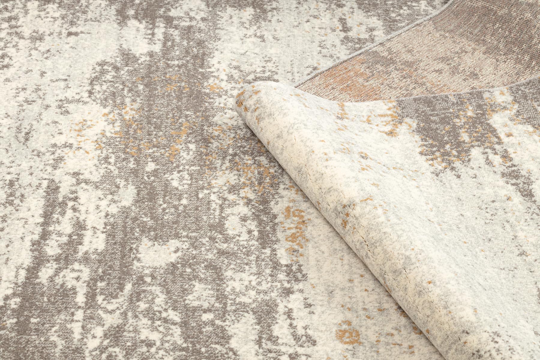 rugsx Wollteppich Abby 486.28.LA110 OSTA Kollektion, 100% Wolle, Vintage, modern beige/grau 80x160 cm