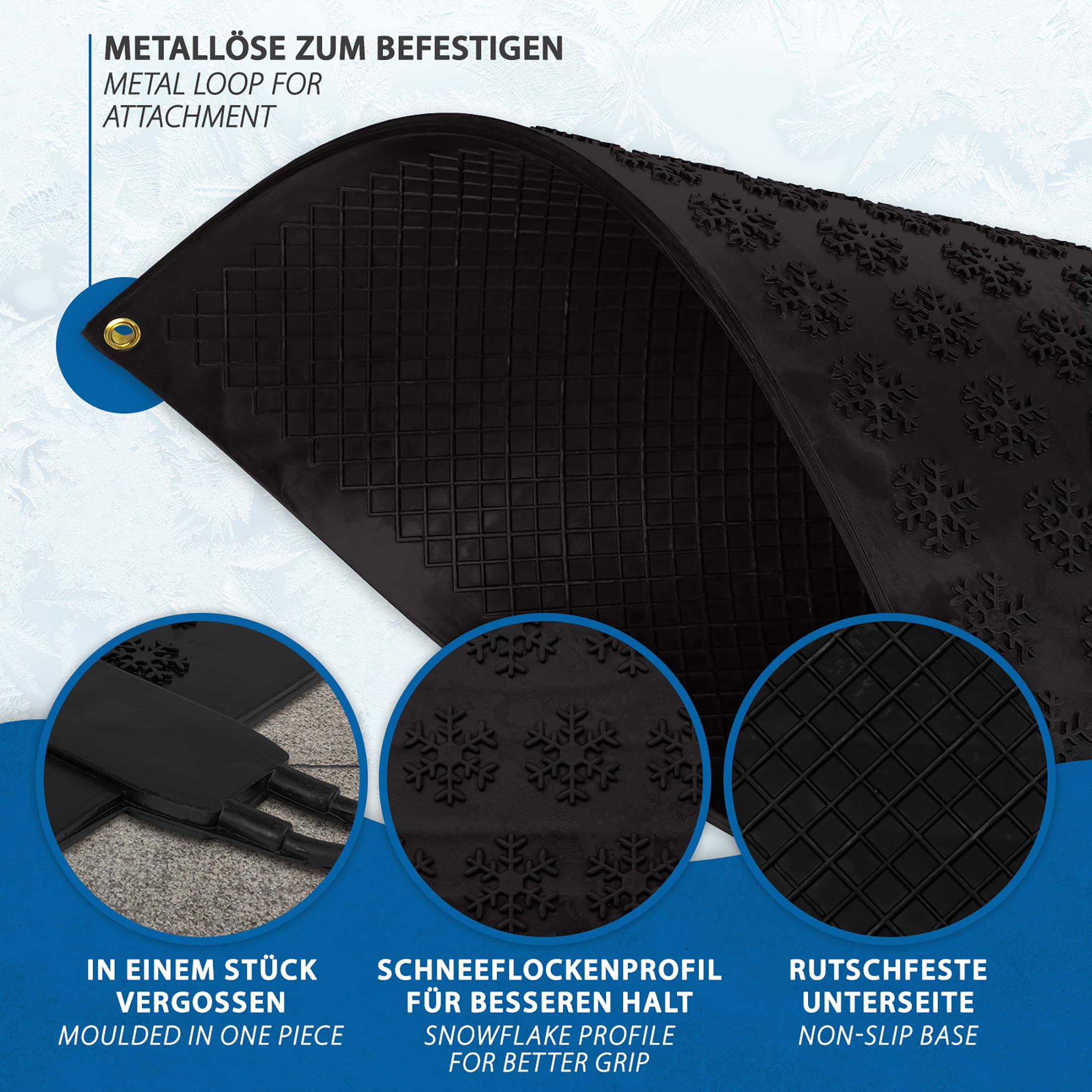 Esterilla calefactora impermeable 25 x 70 cm para exterior + cable de alimentación de 1,8 m para exterior