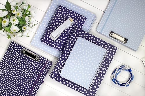 Miniatura 8 de Steel Mill & Co - Lindo cuaderno de espiral grande con rayas universitarias, 11 x 9.5 pulgadas con tapa dura duradera y 160 páginas forradas, puntos
